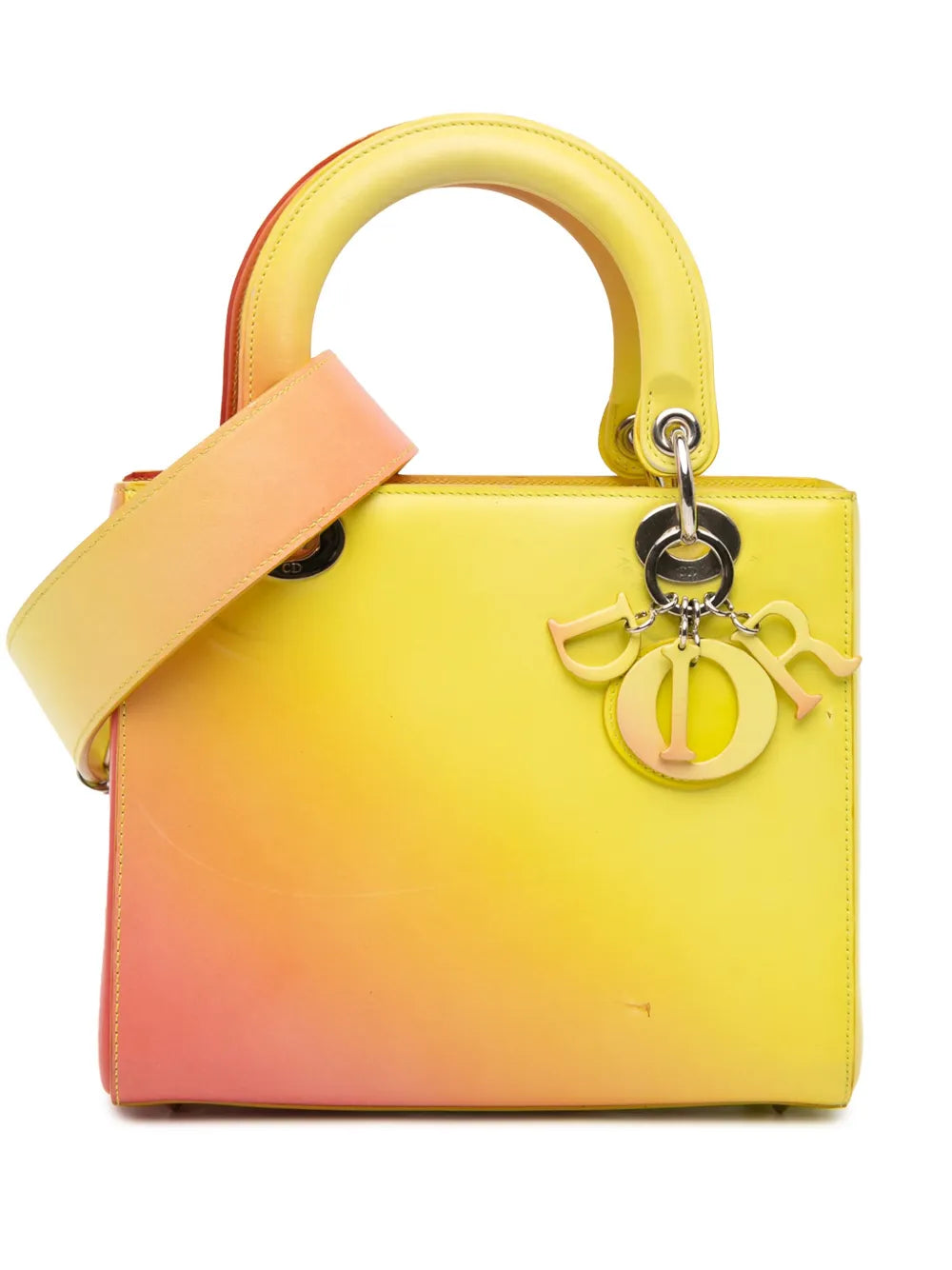 Pre-OwnedChristian Dior Pre-Owned2013 Medium Ombre Calfskin Lady Dior satchel