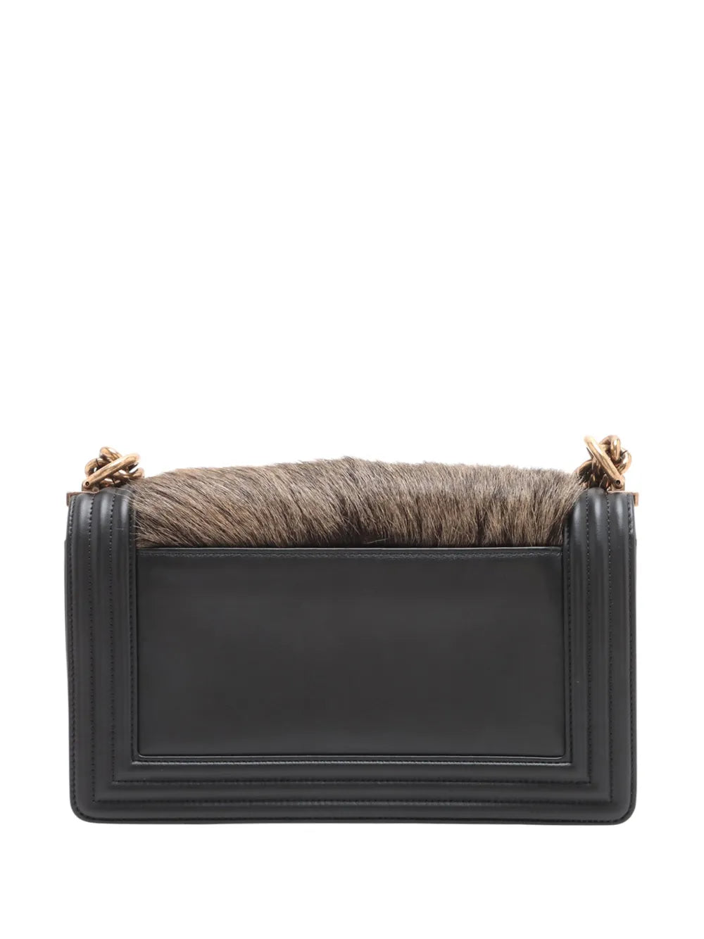 Pre-OwnedCHANEL Pre-Owned2019 Old Medium Fur Boy Flap crossbody bag