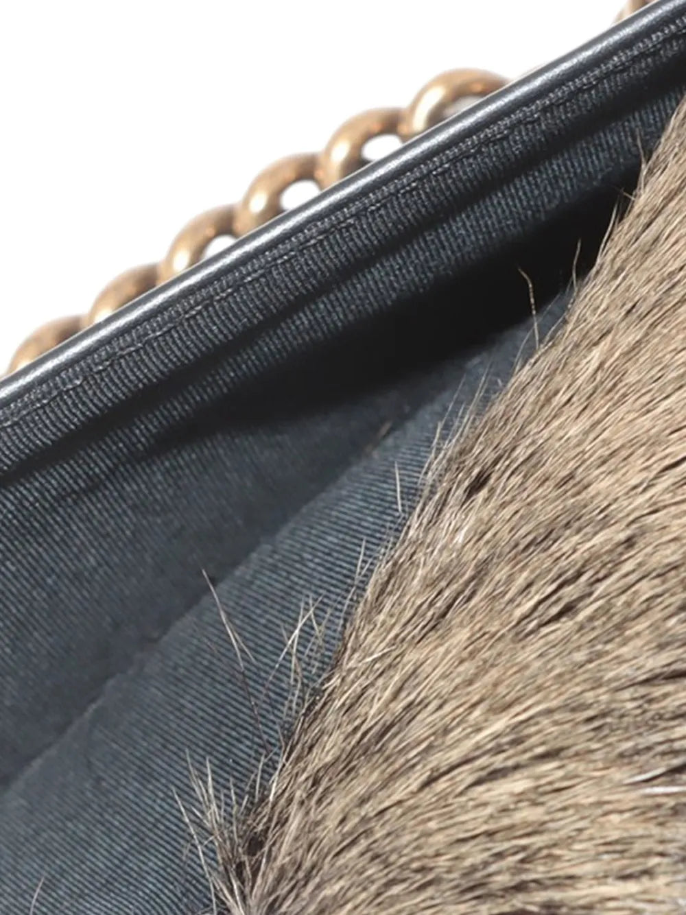 Pre-OwnedCHANEL Pre-Owned2019 Old Medium Fur Boy Flap crossbody bag