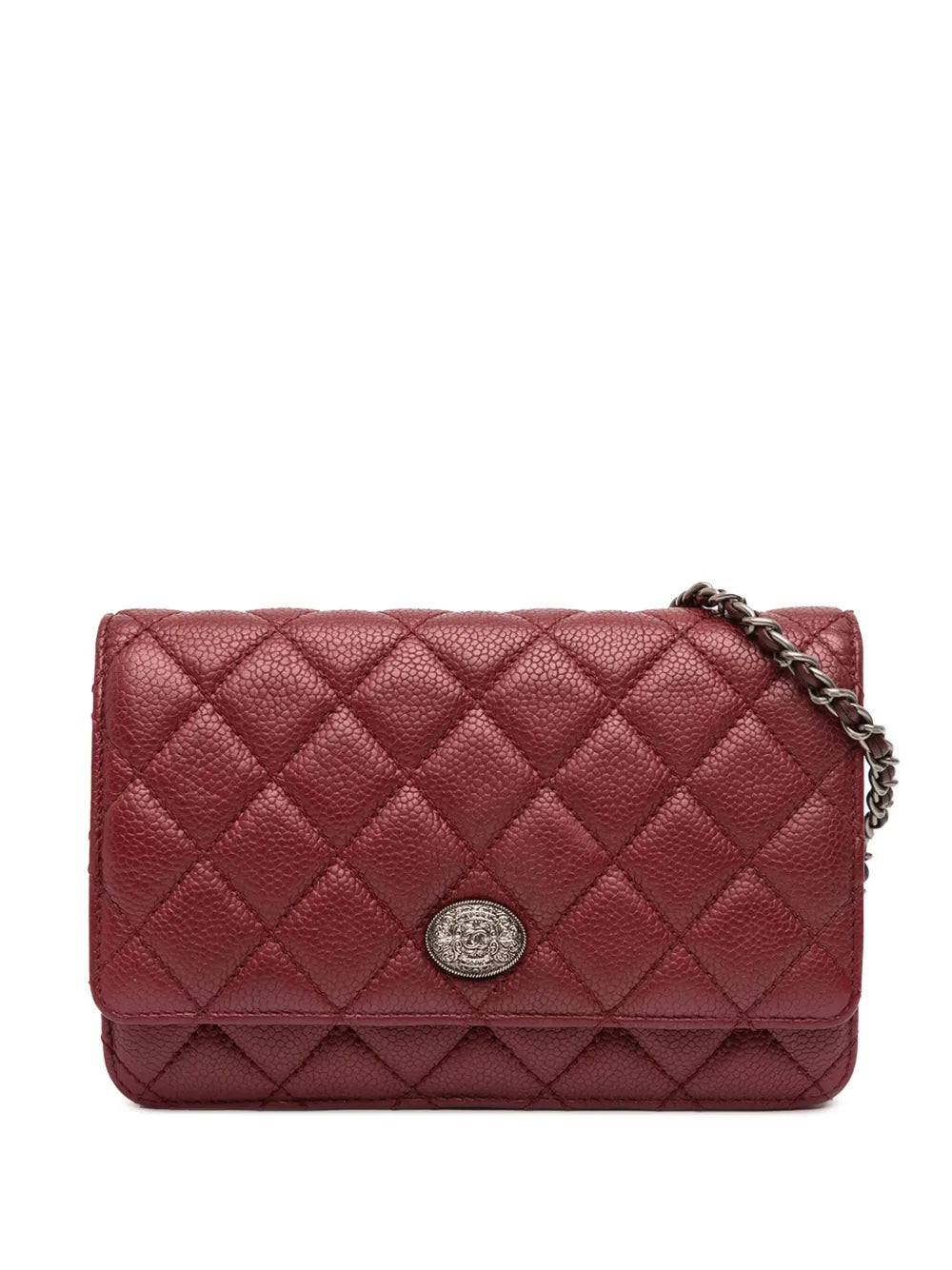 Pre-OwnedCHANEL Pre-Owned2014 CC Quilted Caviar Wallet on Chain crossbody bag