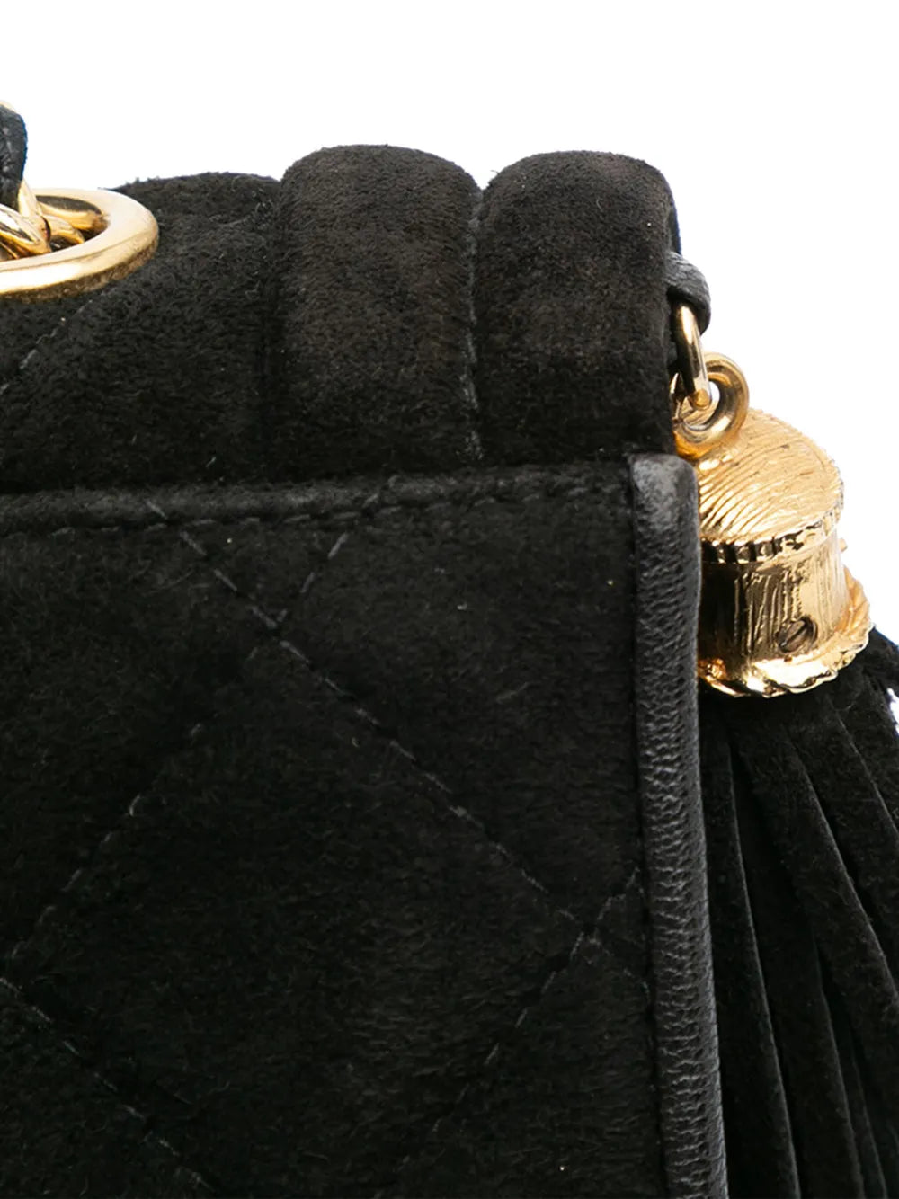 Pre-OwnedCHANEL Pre-Owned1989-1991 Quilted Suede Tassel Flap crossbody bag