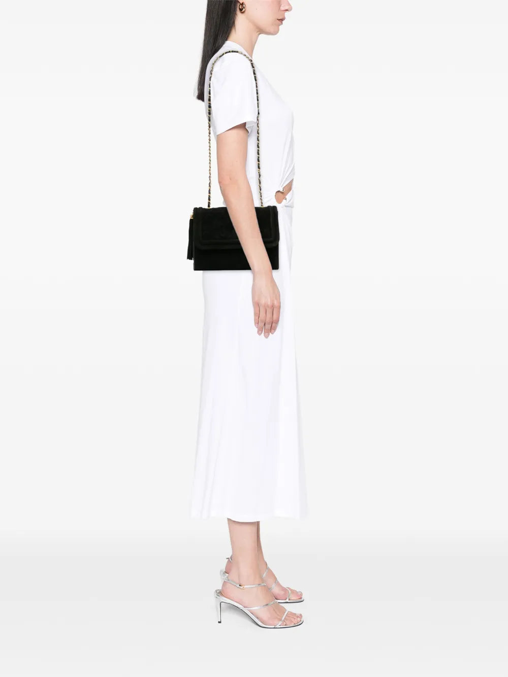 Pre-OwnedCHANEL Pre-Owned1989-1991 Quilted Suede Tassel Flap crossbody bag