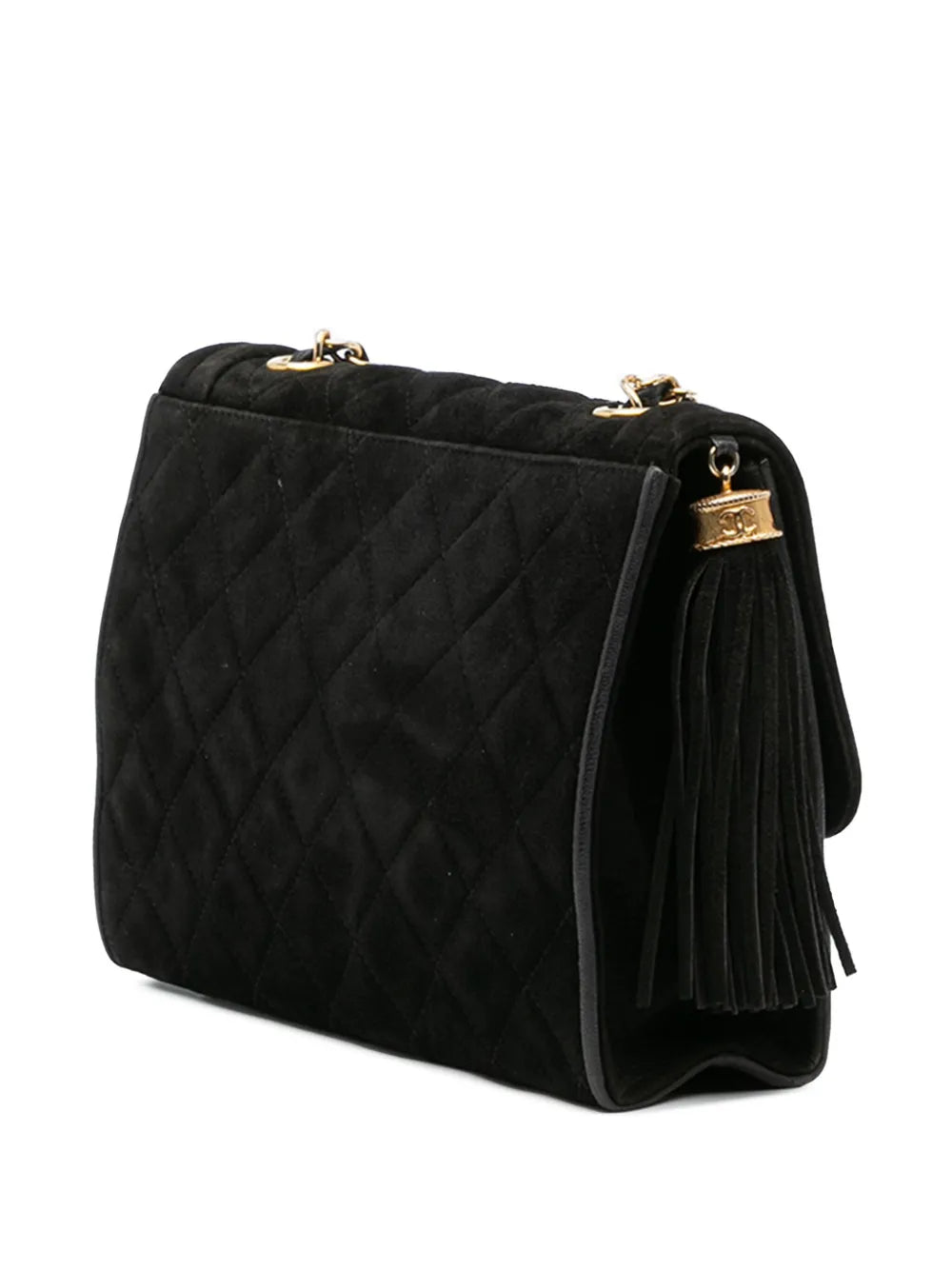 Pre-OwnedCHANEL Pre-Owned1989-1991 Quilted Suede Tassel Flap crossbody bag