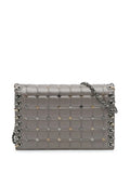 Pre-OwnedCHANEL Pre-Owned2016-2017 Small Lambskin Chocolate Bar CC Piercing Studded Chain Flap crossbody bag