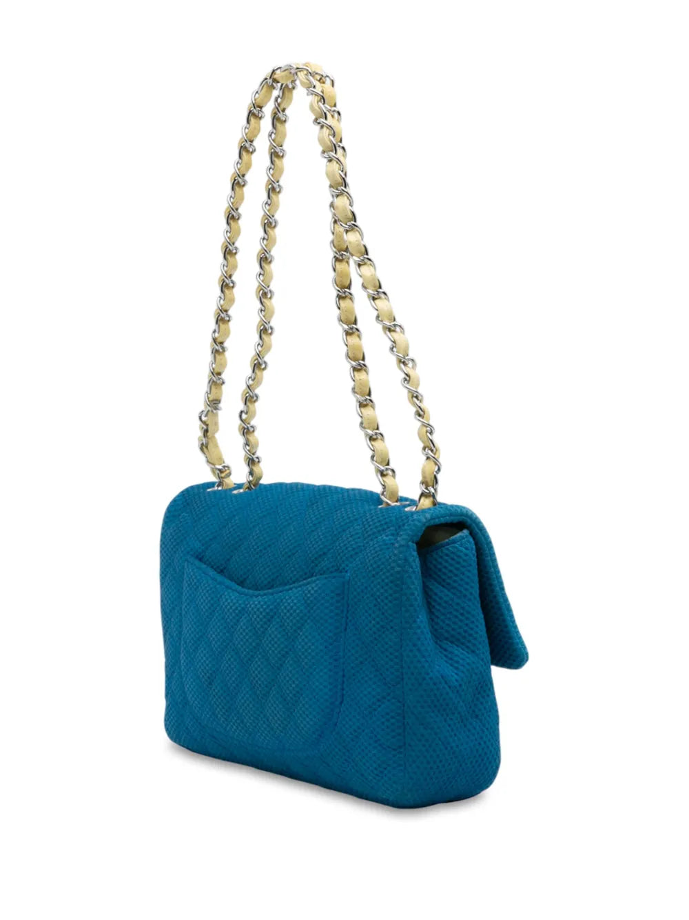 Pre-OwnedCHANEL Pre-Owned2009-2010 Medium Quilted Perforated Jersey Single Flap shoulder bag