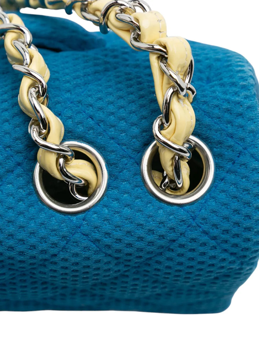 Pre-OwnedCHANEL Pre-Owned2009-2010 Medium Quilted Perforated Jersey Single Flap shoulder bag