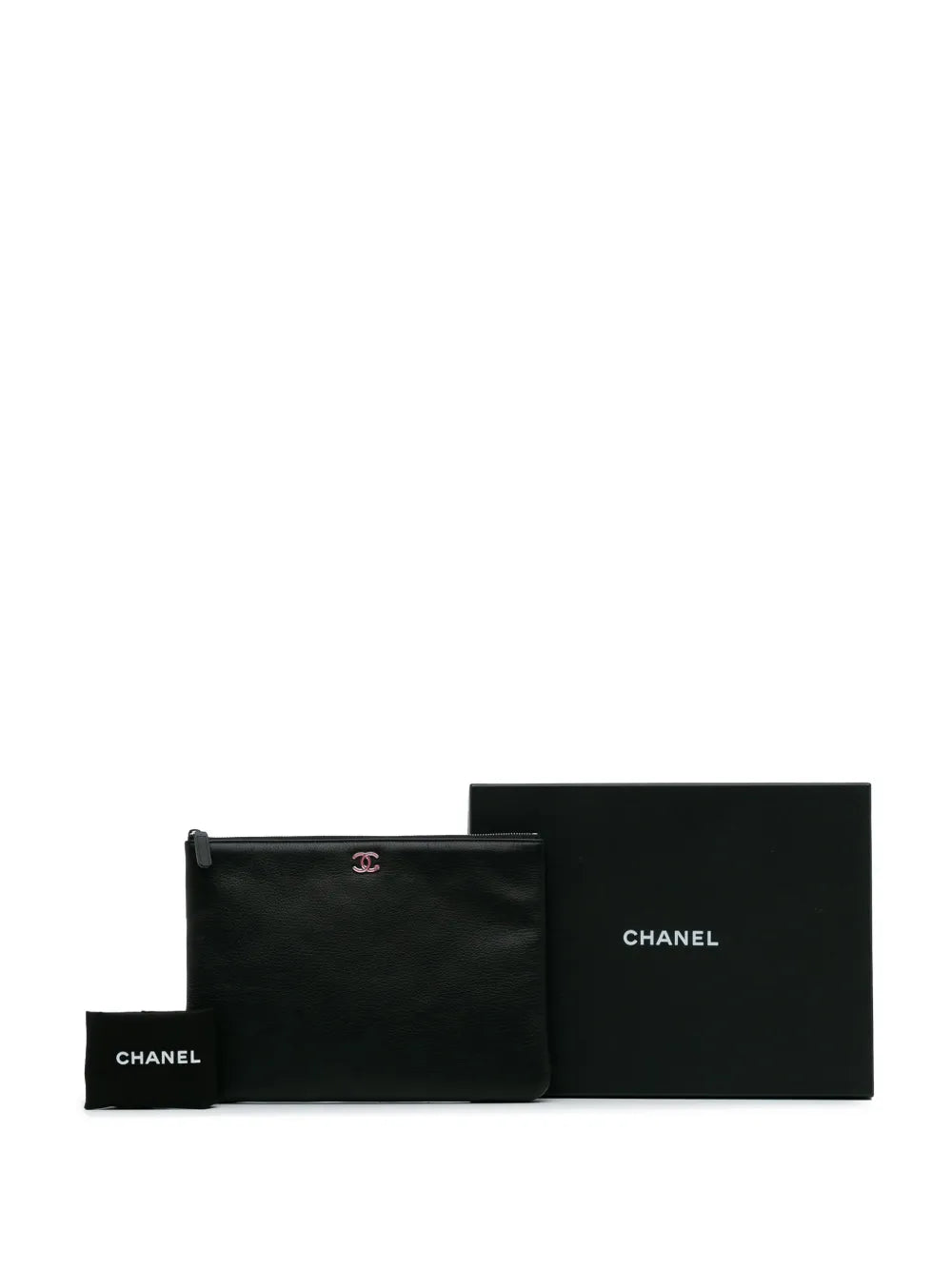 Pre-OwnedCHANEL Pre-Owned2016-2017 Medium Caviar Lucky Clover O Case clutch bag