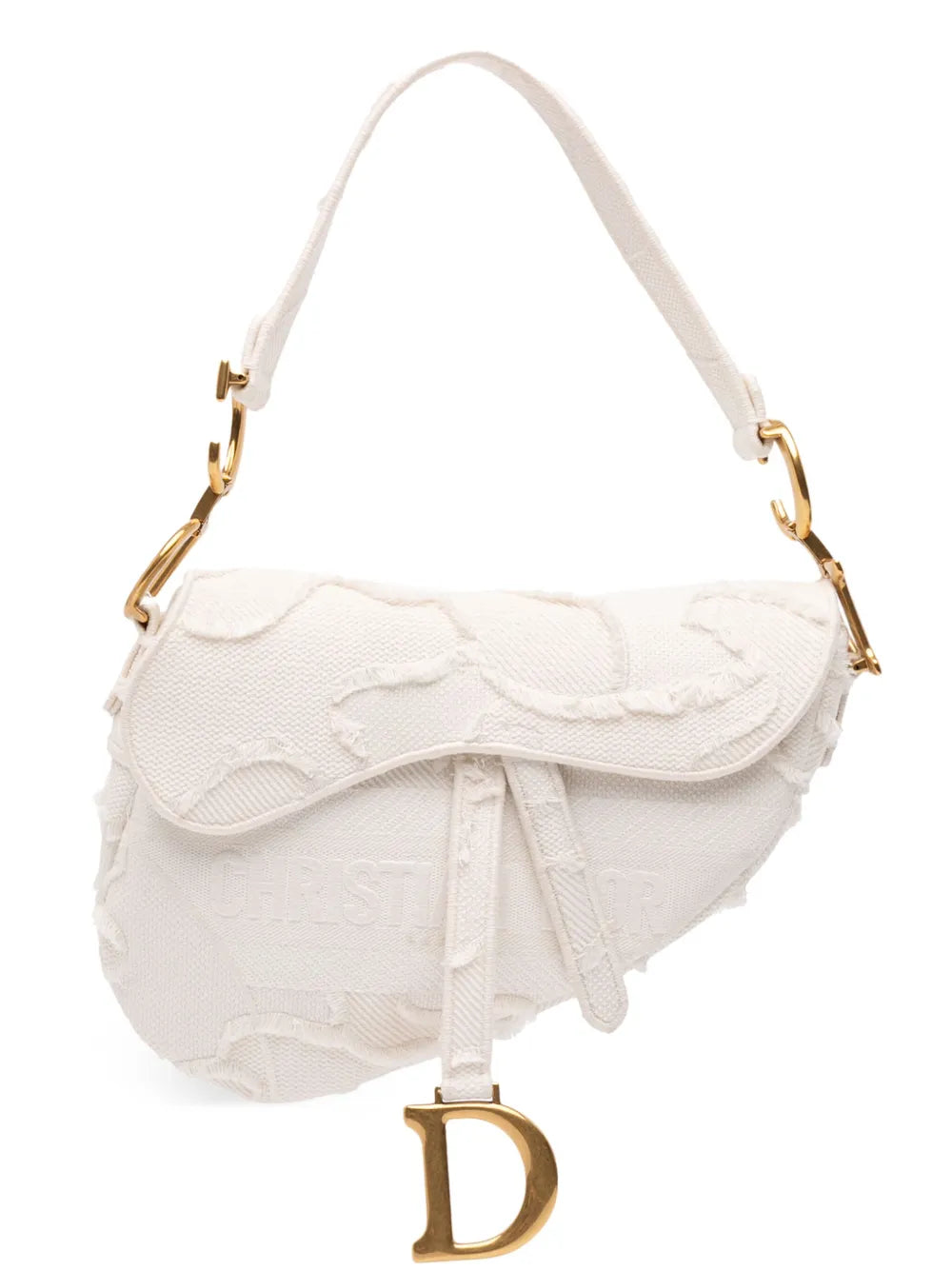 Pre-OwnedChristian Dior Pre-Owned2020 Canvas Embroidered Camouflage Saddle Bag shoulder bag