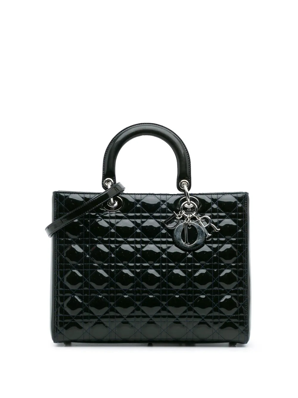 Pre-OwnedChristian Dior Pre-Owned2010 Large Patent Cannage Lady Dior satchel