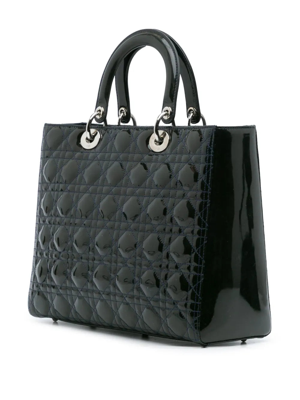 Pre-OwnedChristian Dior Pre-Owned2010 Large Patent Cannage Lady Dior satchel