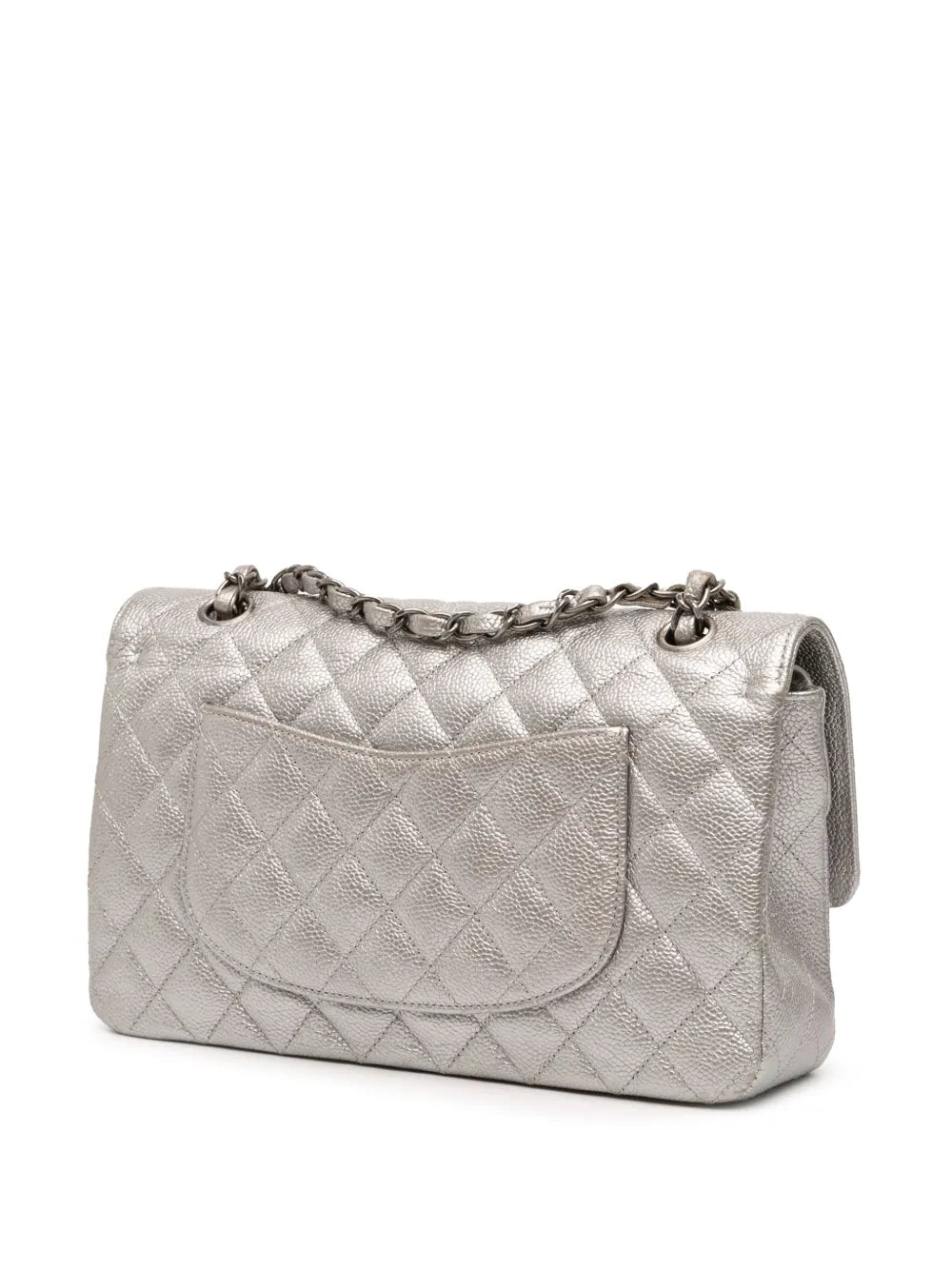 Pre-OwnedCHANEL Pre-Owned2017-2018 Medium Classic Iridescent Caviar Double Flap shoulder bag