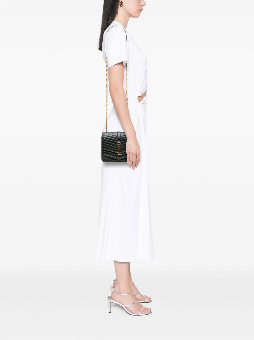 Pre-OwnedSaint Laurent Pre-Owned2018 Small Chevron Lambskin Monogram Sulpice Bag crossbody bag