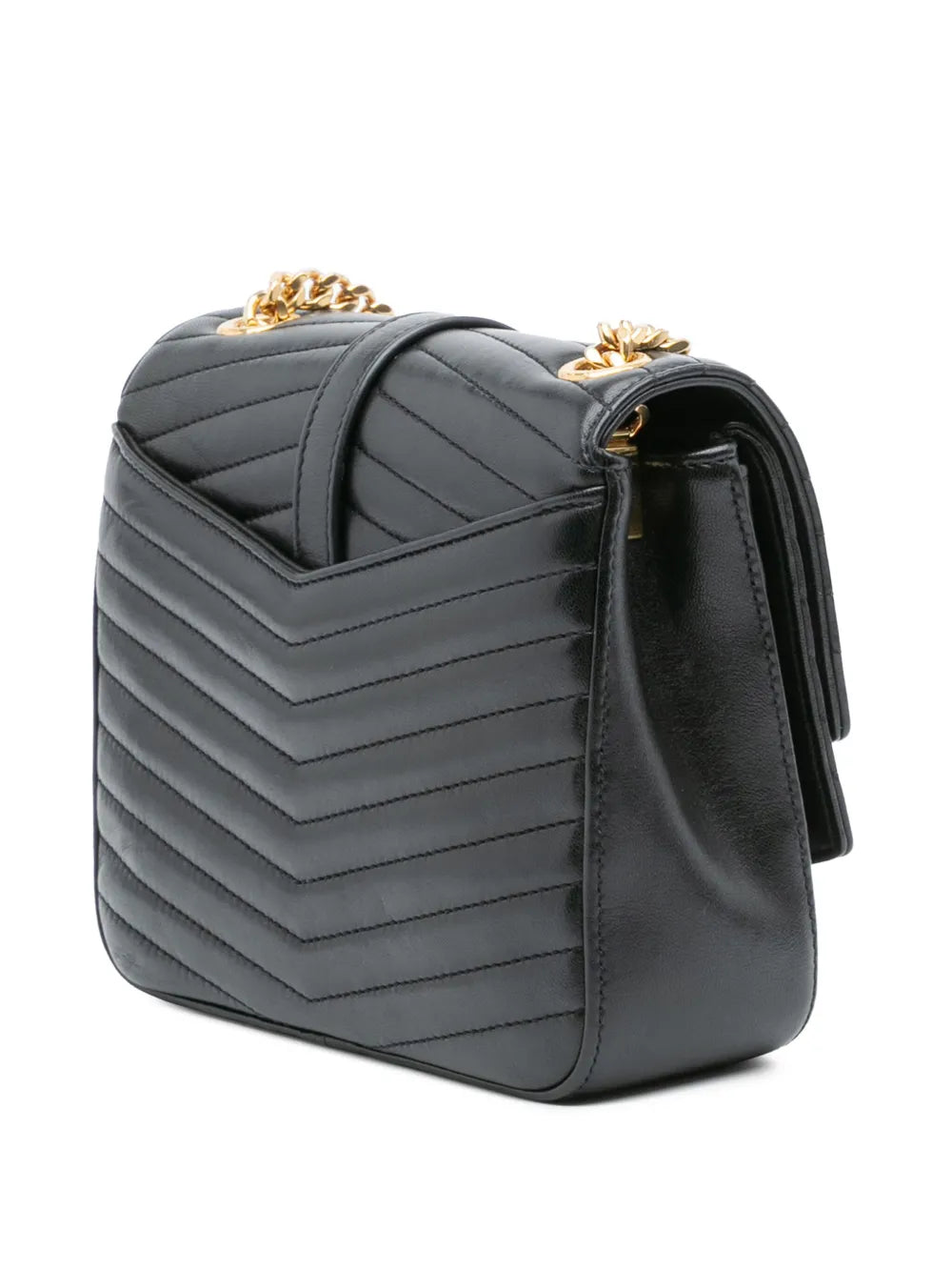 Pre-OwnedSaint Laurent Pre-Owned2018 Small Chevron Lambskin Monogram Sulpice Bag crossbody bag