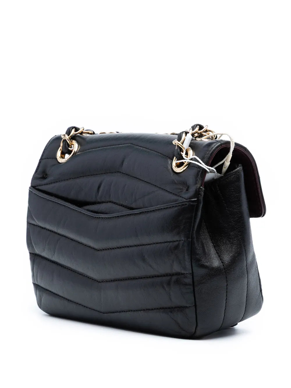 Pre-OwnedCHANEL Pre-Owned2019 Small Chevron Shiny Lambskin Miroir Flap Bag crossbody bag