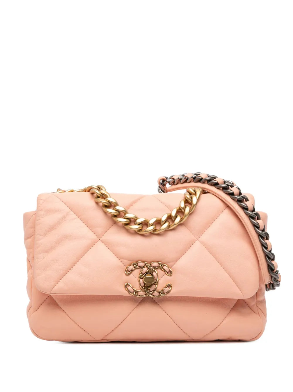 Pre-OwnedCHANEL Pre-Owned2021-2025 Medium Lambskin 19 Flap satchel