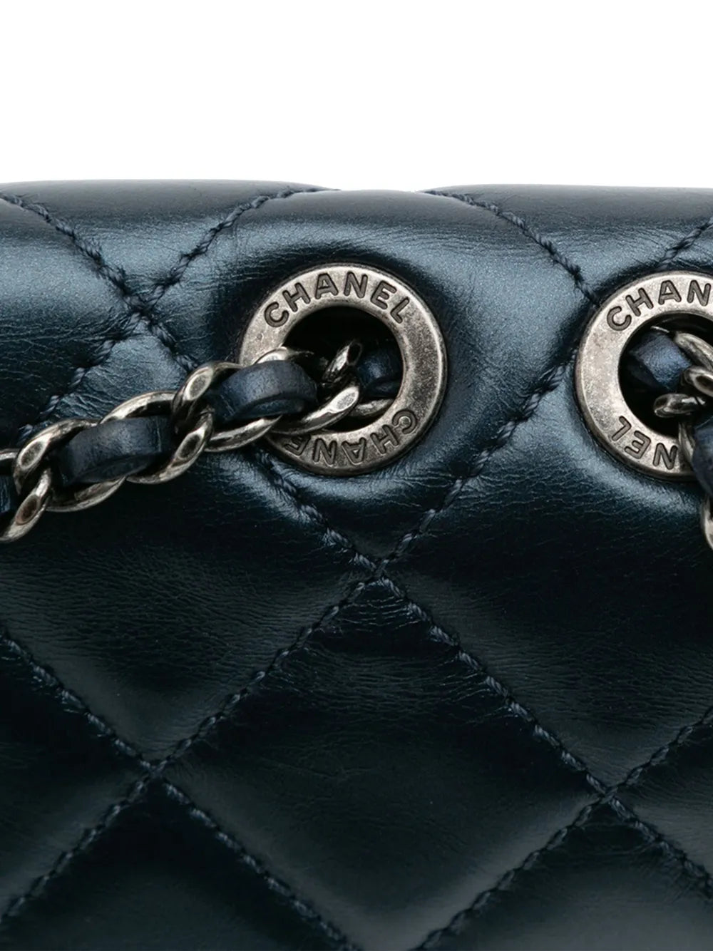 Pre-OwnedCHANEL Pre-Owned2016-2017 Medium Quilted Glazed Calfskin Coco Pleats Flap crossbody bag