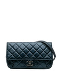 Pre-OwnedCHANEL Pre-Owned2016-2017 Medium Quilted Glazed Calfskin Coco Pleats Flap crossbody bag