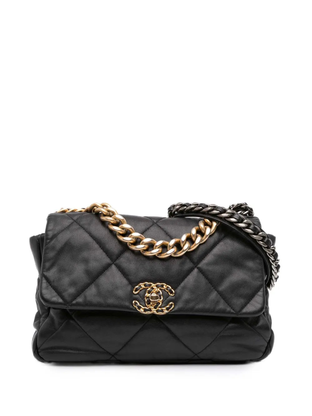 Pre-OwnedCHANEL Pre-Owned2019 Large Lambskin 19 Flap satchel