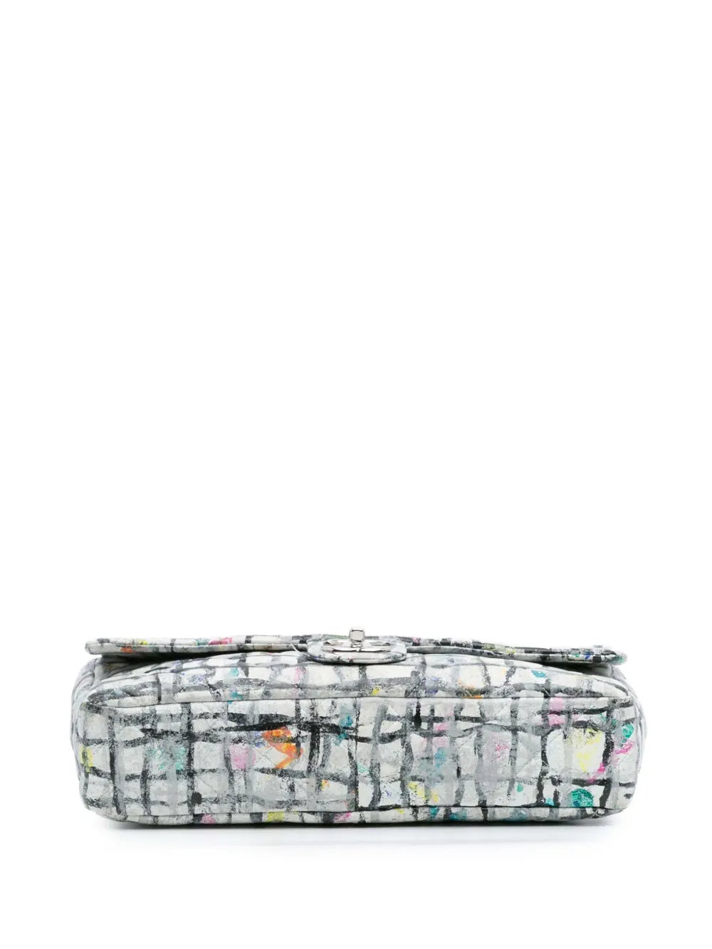 Pre-OwnedCHANEL Pre-Owned2014 Medium Calfskin Hand Painted Graffiti Flap shoulder bag