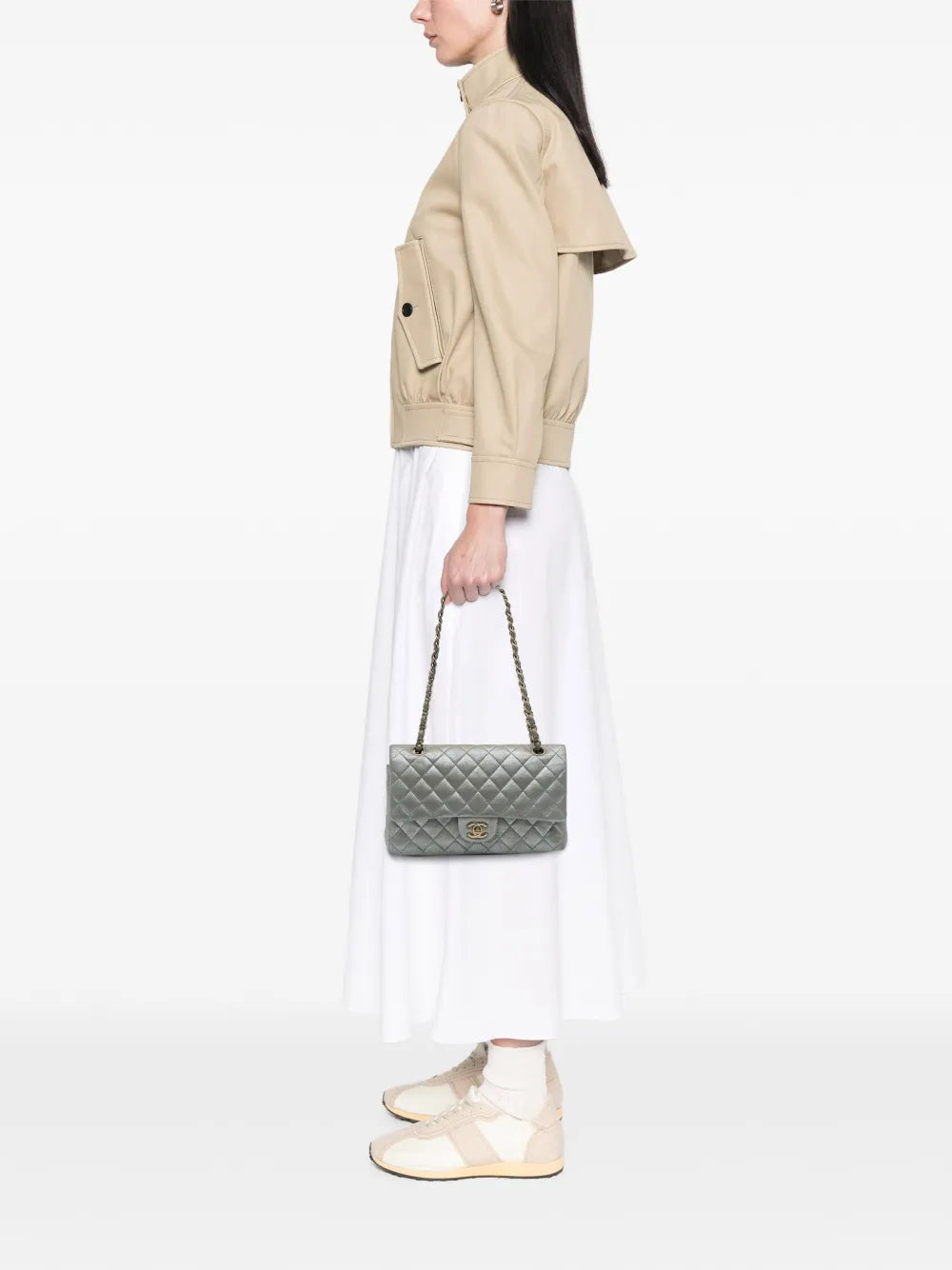Pre-OwnedCHANEL Pre-Owned2011 Medium Classic Iridescent Calfskin Double Flap shoulder bag
