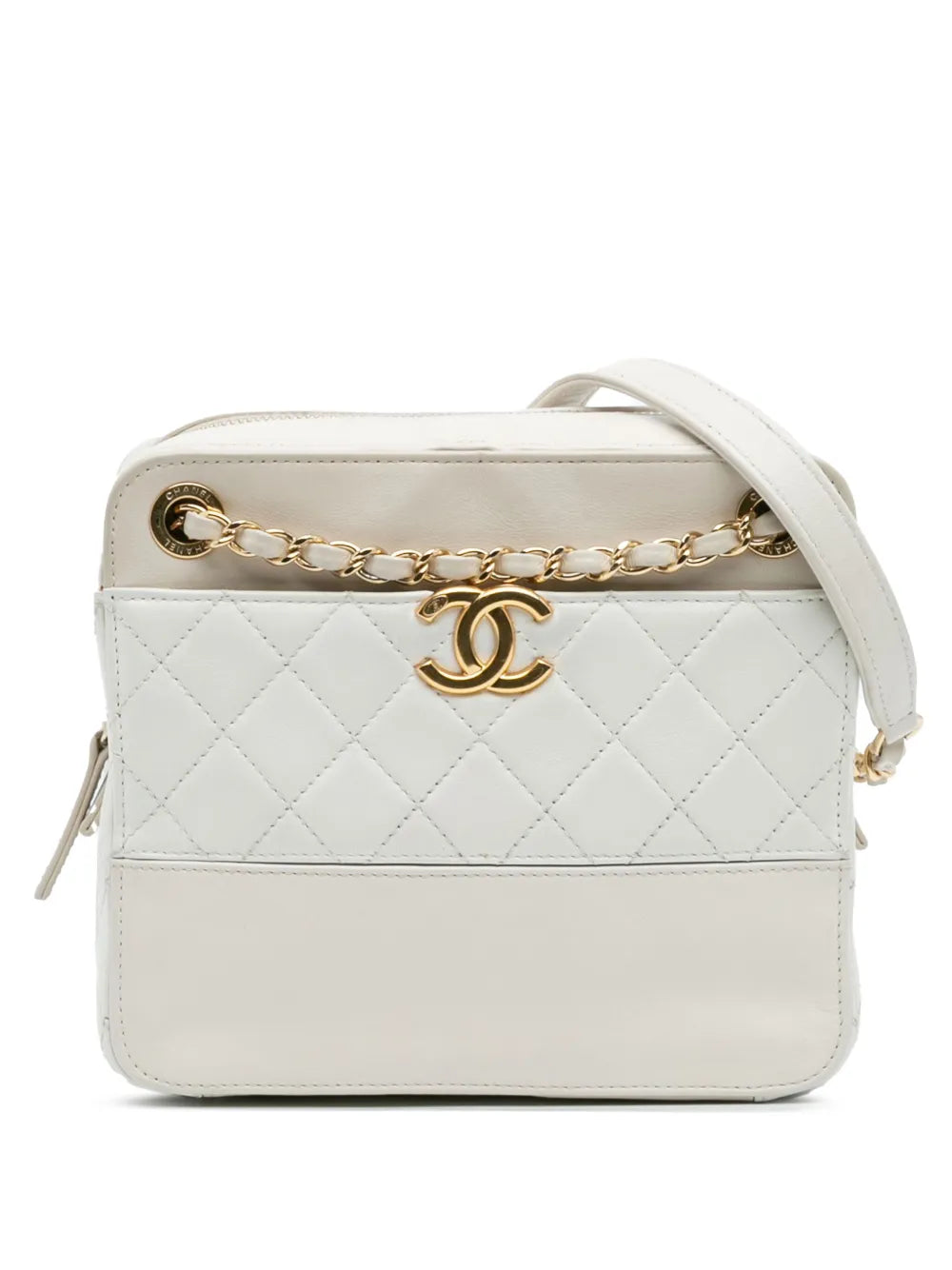 Pre-OwnedCHANEL Pre-Owned2019 CC Quilted Lambskin Chain crossbody bag