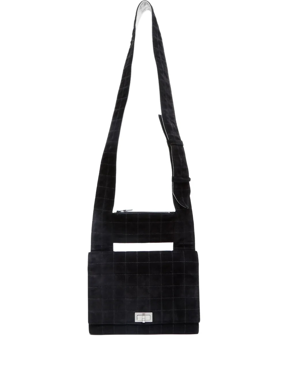 Pre-OwnedCHANEL Pre-Owned2003-2004 Chocolate Bar suede shoulder bag
