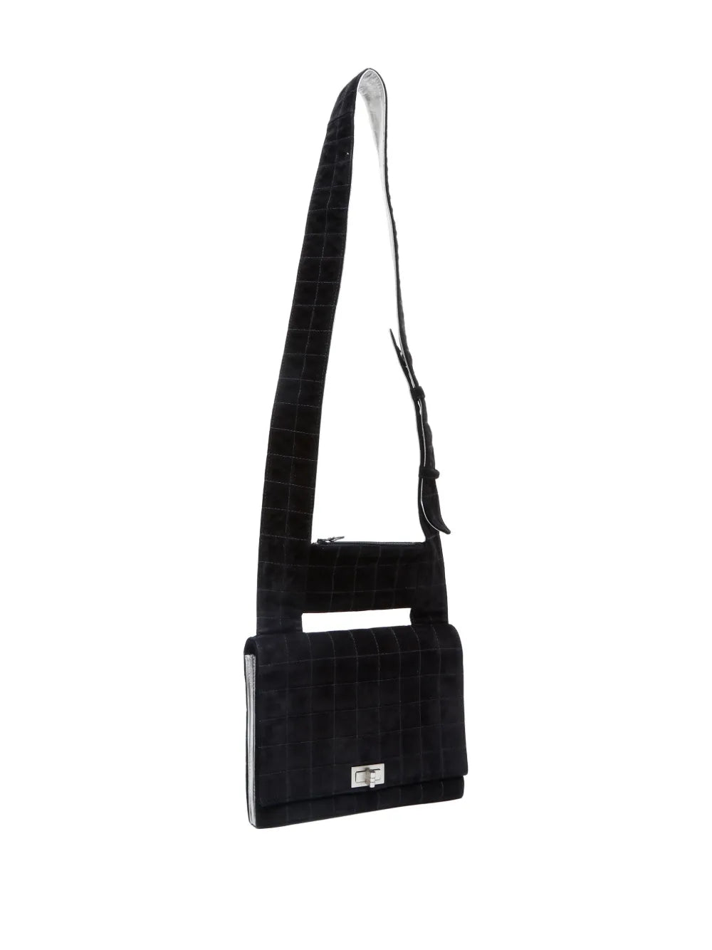 Pre-OwnedCHANEL Pre-Owned2003-2004 Chocolate Bar suede shoulder bag