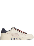Dolce & Gabbana Printed-Logo Lace-Up Sneakers
