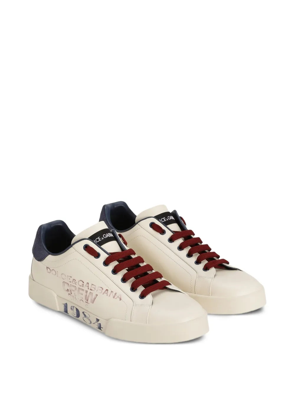 Dolce & Gabbana Printed-Logo Lace-Up Sneakers