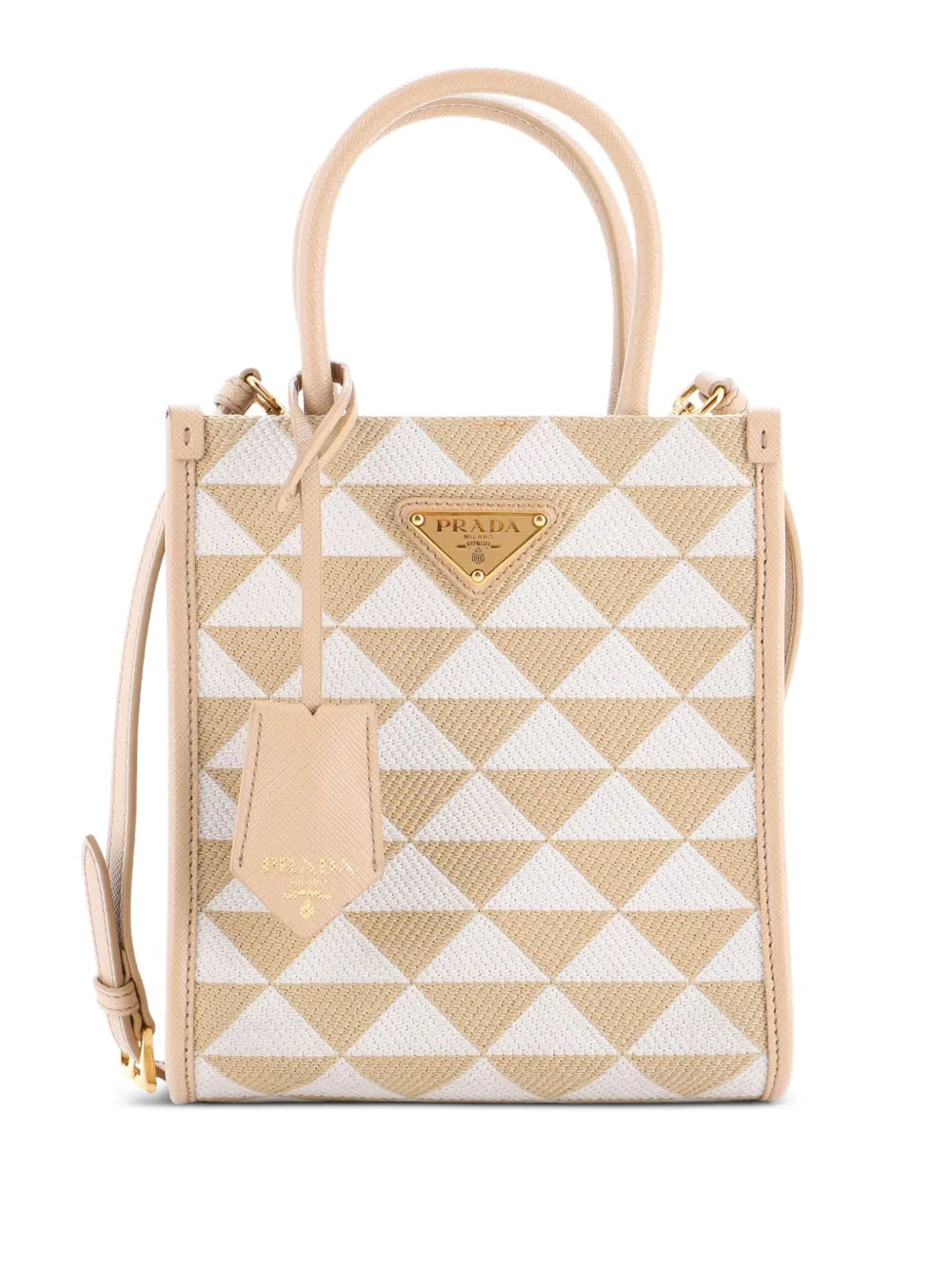 Pre-OwnedPrada Pre-OwnedSymbole Shopper Tote Jacquard Mini crossbody bag