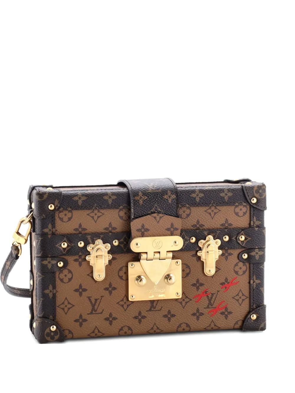 Pre-OwnedLouis Vuitton Pre-OwnedPetite Malle Handbag Reverse Monogram Canvas clutch bag