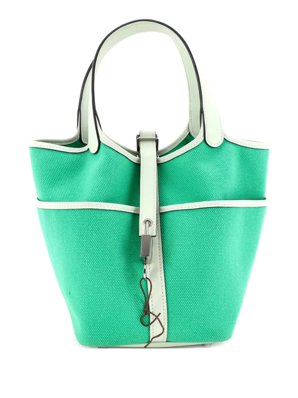 Pre-OwnedHermre-OwnedCargo Picotin Lock Bag Canvas and Swift PM bucket bag
