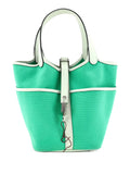Pre-OwnedHermre-OwnedCargo Picotin Lock Bag Canvas and Swift PM bucket bag