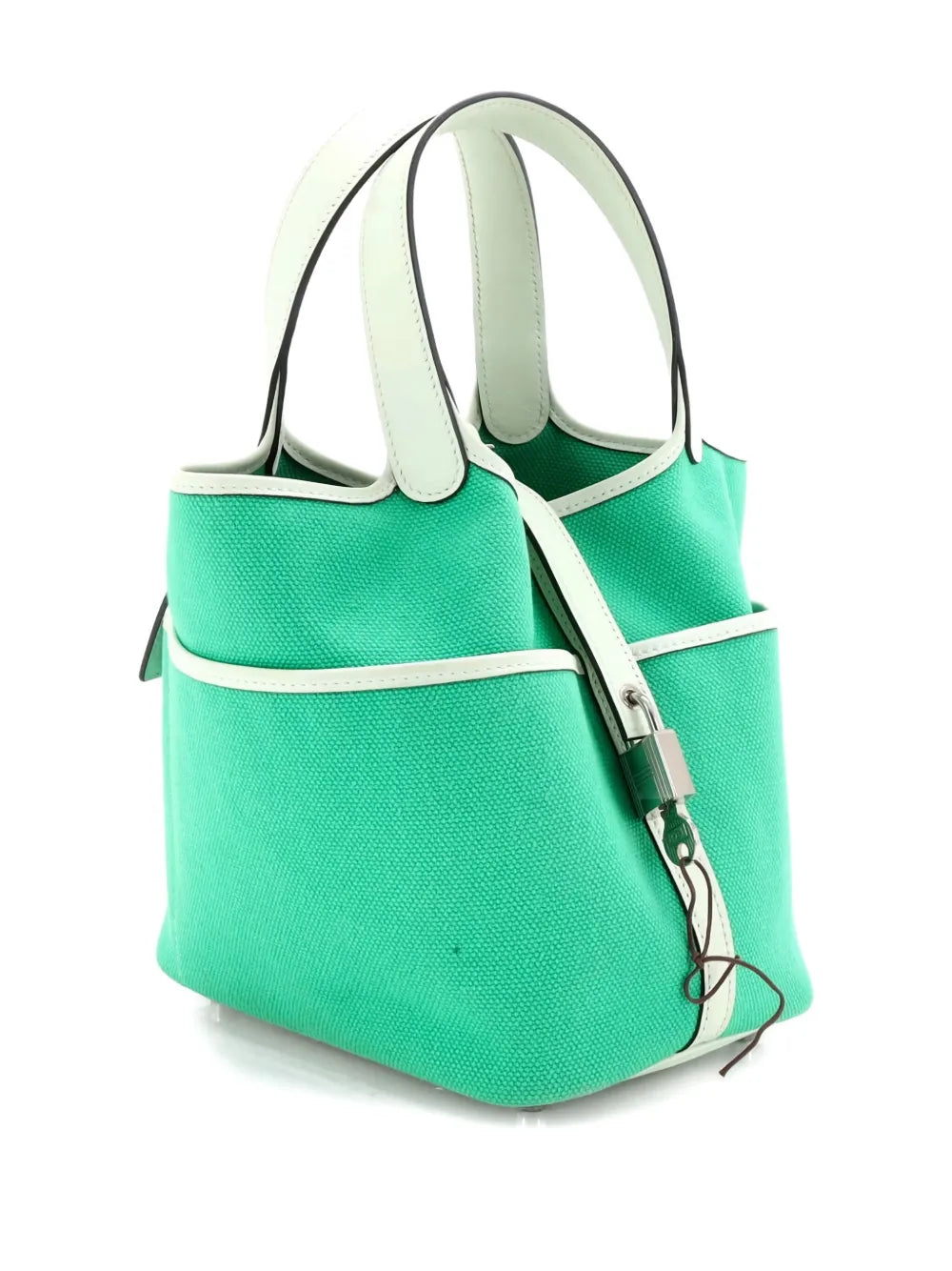 Pre-OwnedHermre-OwnedCargo Picotin Lock Bag Canvas and Swift PM bucket bag