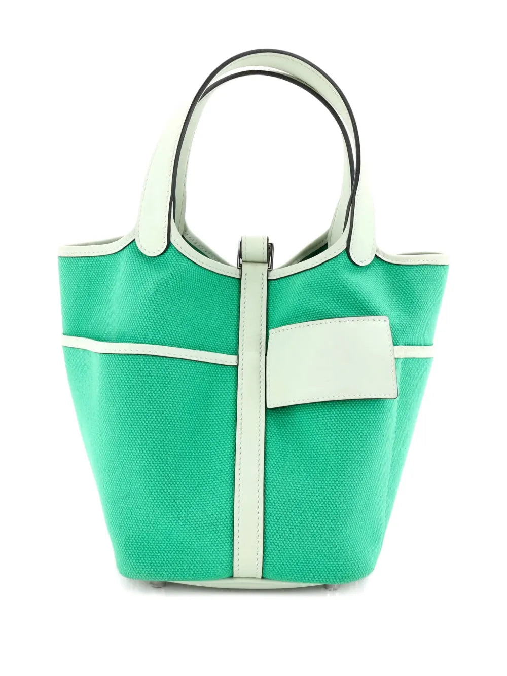 Pre-OwnedHermre-OwnedCargo Picotin Lock Bag Canvas and Swift PM bucket bag