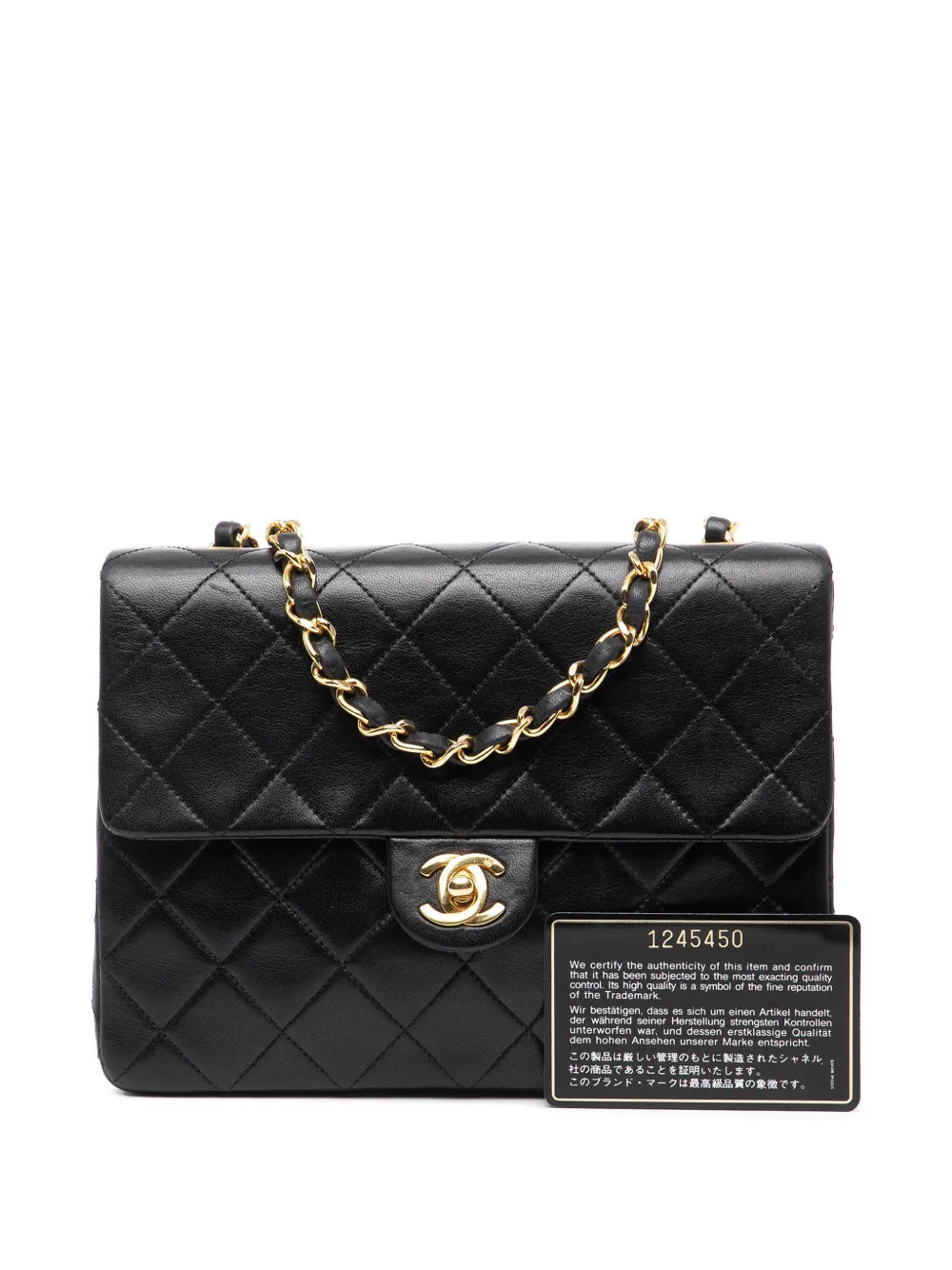 Pre-OwnedCHANEL Pre-Owned1989-1991 Square Quilted Lambskin Single Flap shoulder bag