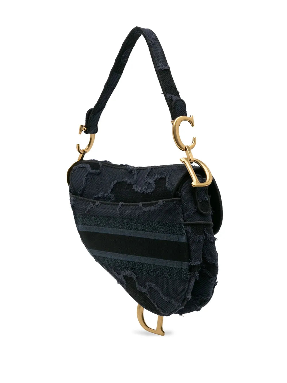 Pre-OwnedChristian Dior Pre-Owned2019 Camouflage Embroidered Canvas Saddle Bag shoulder bag