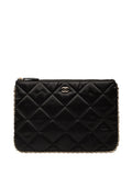 Pre-OwnedCHANEL Pre-Owned2019 CC Quilted Satin Chain Around clutch bag