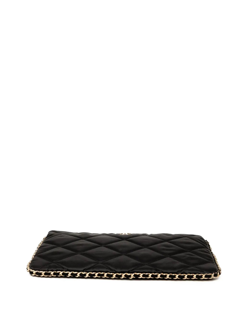 Pre-OwnedCHANEL Pre-Owned2019 CC Quilted Satin Chain Around clutch bag