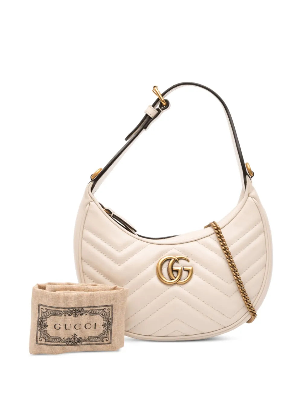 Pre-OwnedGucci Pre-Owned2016-2025 Mini GG Marmont Half Moon Bag satchel