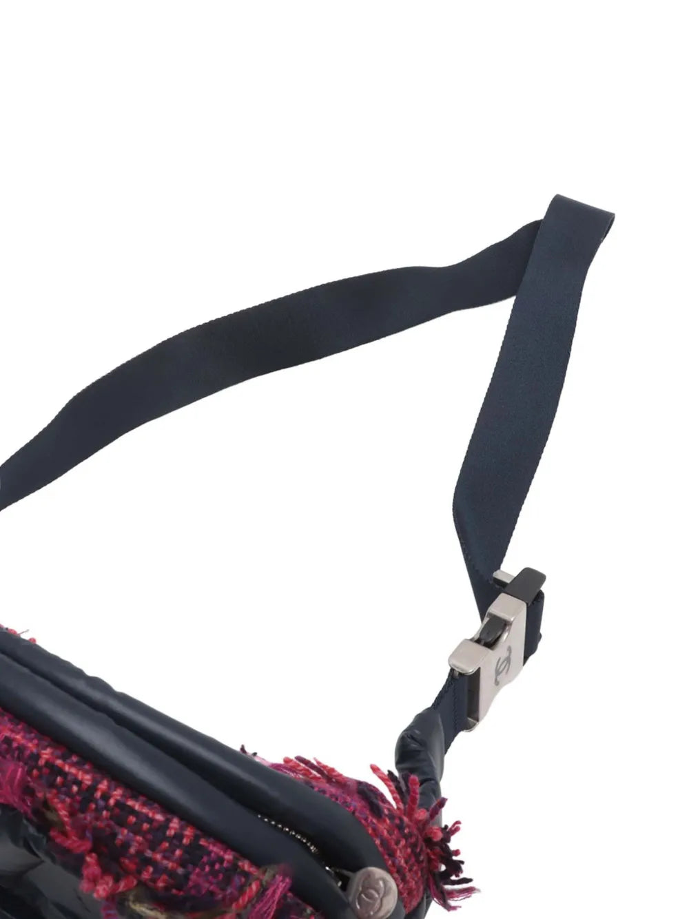 Pre-OwnedCHANEL Pre-Owned2018-2019 Embossed Nylon Tweed Doudoune belt bag