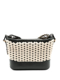 Pre-OwnedCHANEL Pre-Owned2019 Small Knit and Calfskin Gabrielle Hobo crossbody bag