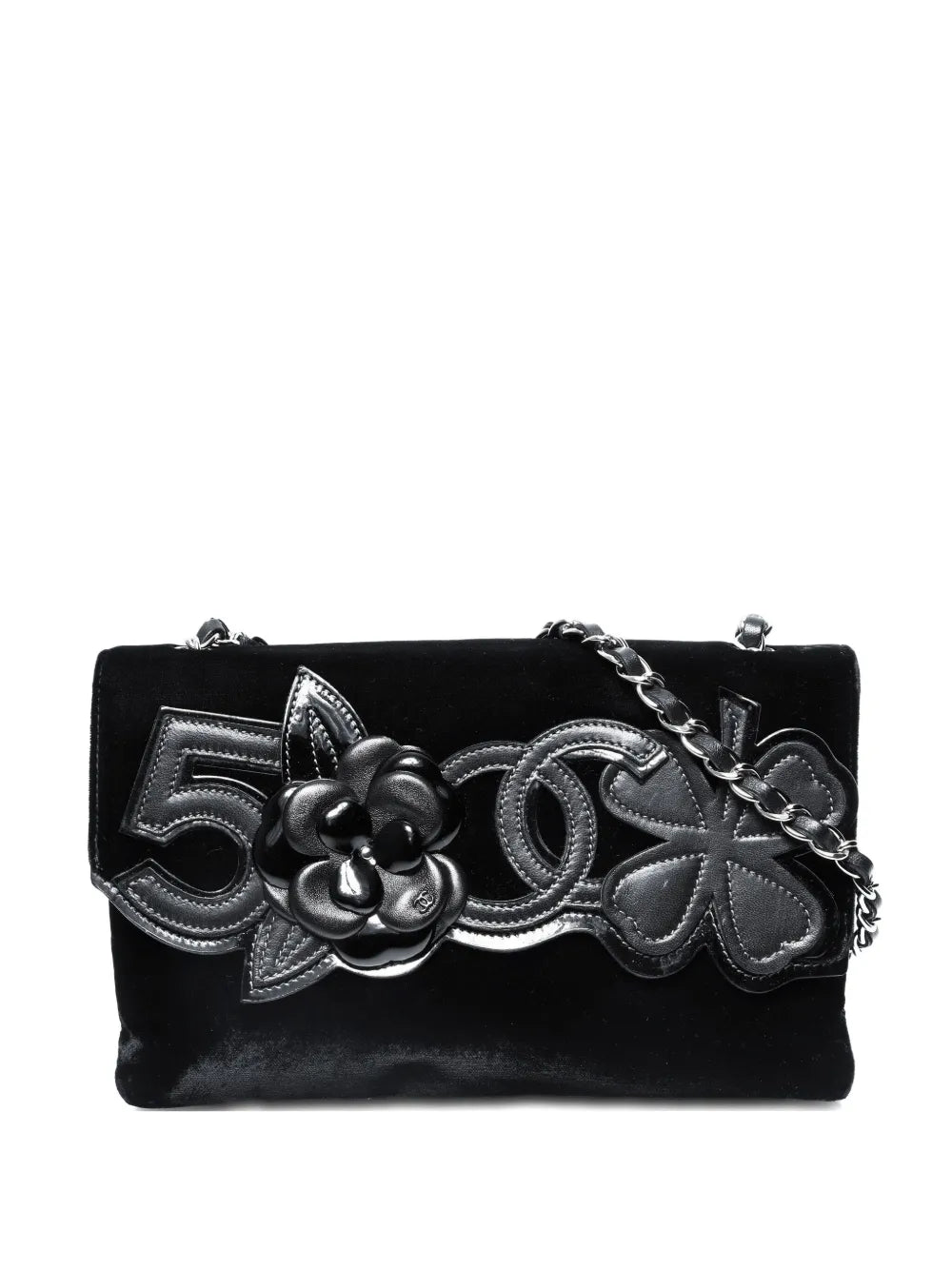 Pre-OwnedCHANEL Pre-Owned2005-2006 Camelia chain shoulder bag