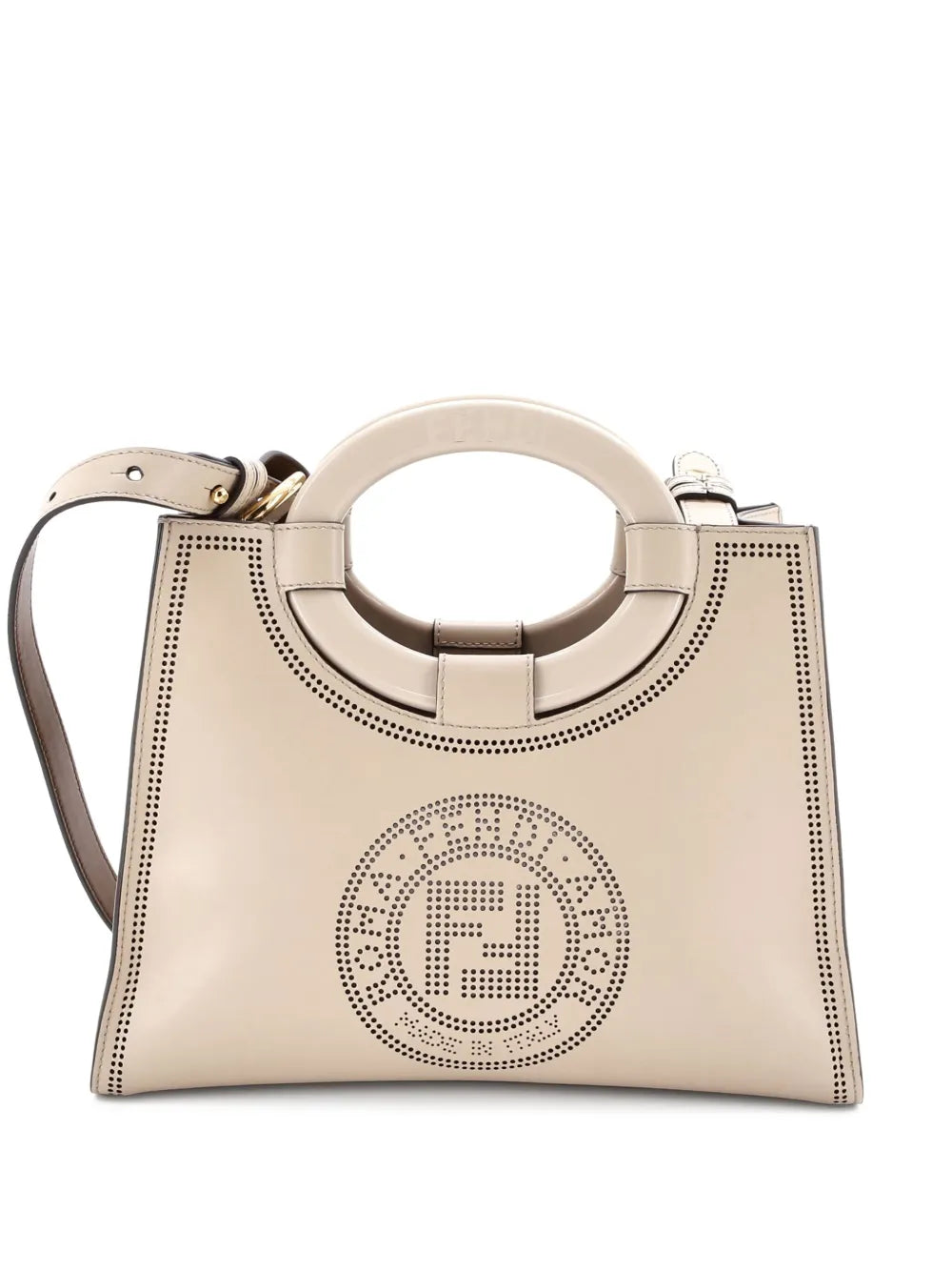 Pre-OwnedFendi Pre-OwnedRunaway Shopper Perforated Leather Small tote bag