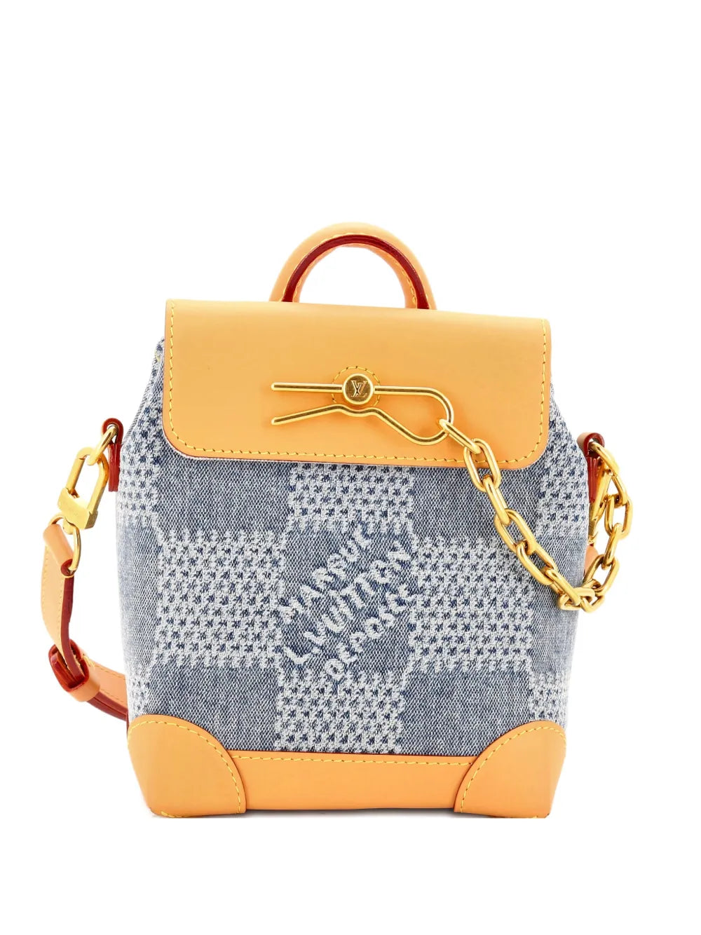 Pre-OwnedLouis Vuitton Pre-Owned2021-2025 Steamer Bag Damier 3D Denim Nano crossbody bag