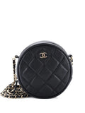 Pre-OwnedCHANEL Pre-OwnedRound Clutch with Chain Quilted Caviar Mini crossbody bag
