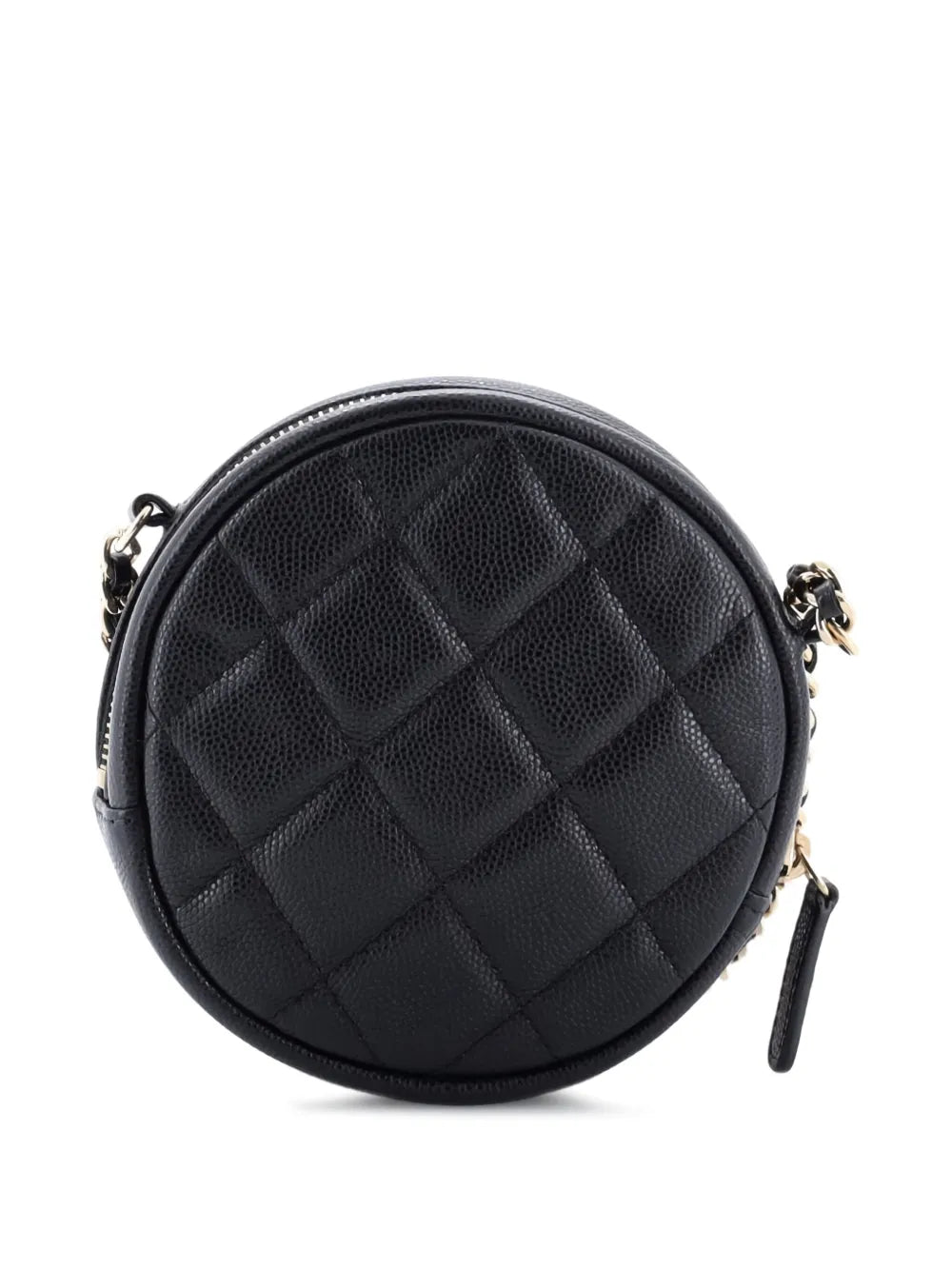 Pre-OwnedCHANEL Pre-OwnedRound Clutch with Chain Quilted Caviar Mini crossbody bag