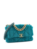 Pre-OwnedCHANEL Pre-Owned19 Flap Bag Quilted Tweed Large crossbody bag