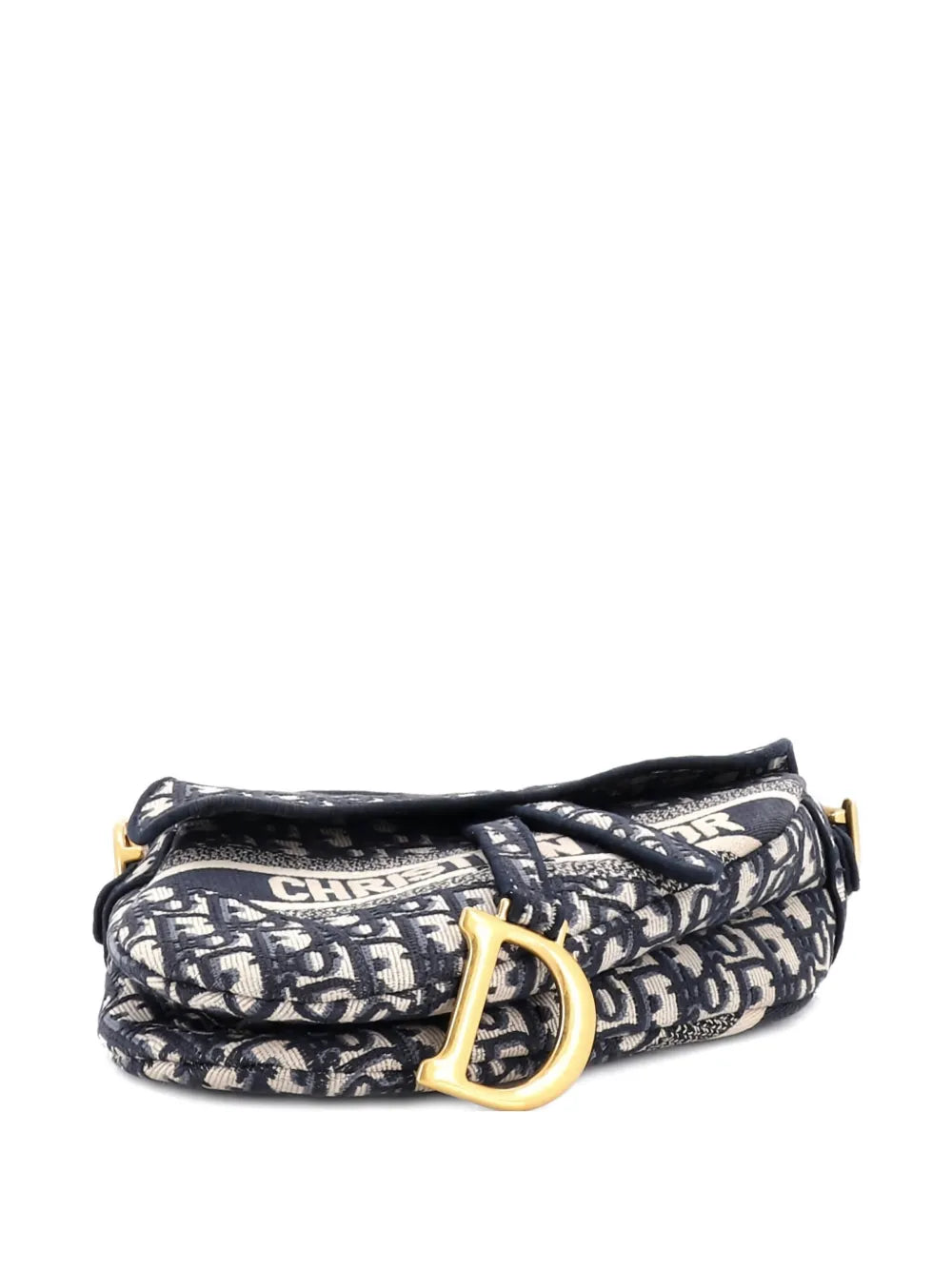 Pre-OwnedChristian Dior Pre-OwnedSaddle Handbag Logo Embroidered Oblique Canvas Medium shoulder bag