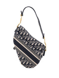 Pre-OwnedChristian Dior Pre-OwnedSaddle Handbag Logo Embroidered Oblique Canvas Medium shoulder bag